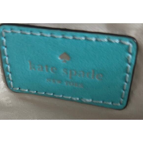 Kate Spade Aqua Bow Clutch Pre-Loved Turquoise Blue - Picture 8 of 11